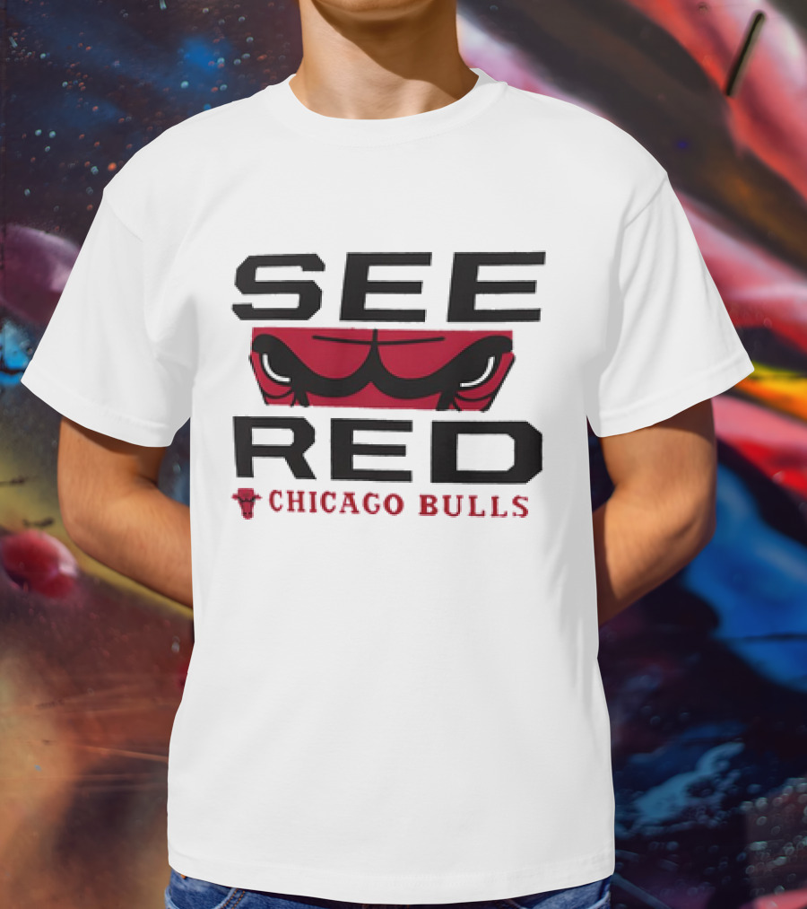 See Red Chicago Bulls T-Shirt