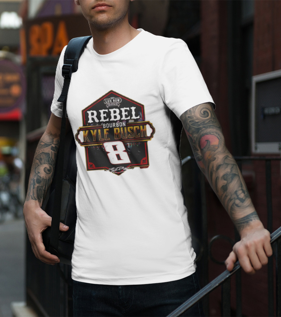 Kyle Busch Rebel Bourbon Lux Row NASCAR 8 T-Shirt