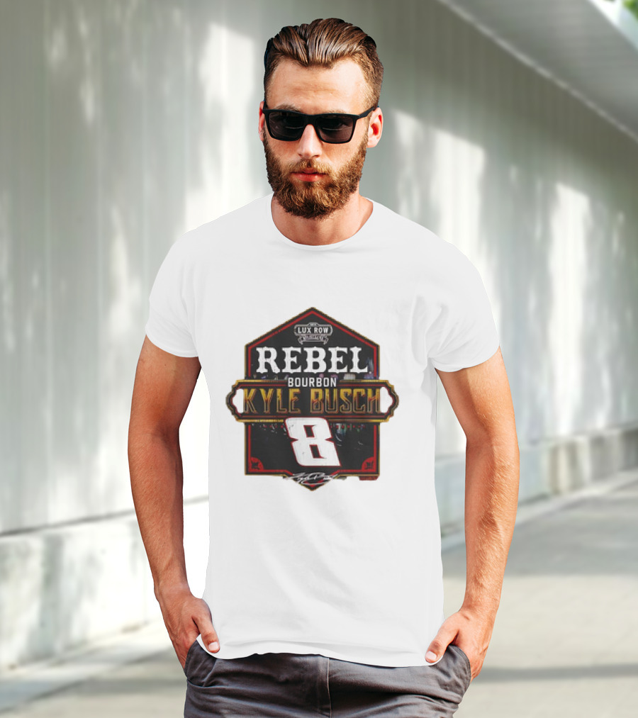 Kyle Busch Rebel Bourbon Lux Row NASCAR 8 T-Shirt