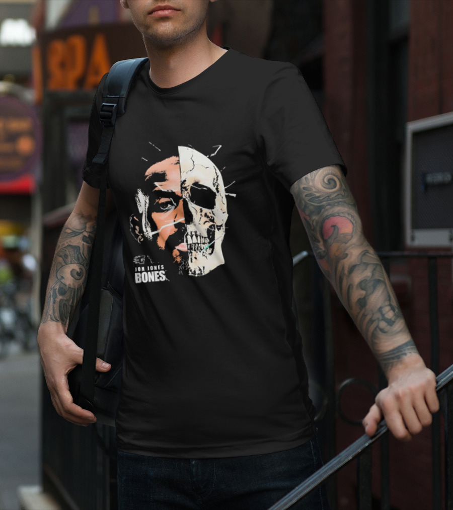 Jon Jones Bones UFC Split Face Skull T-Shirt