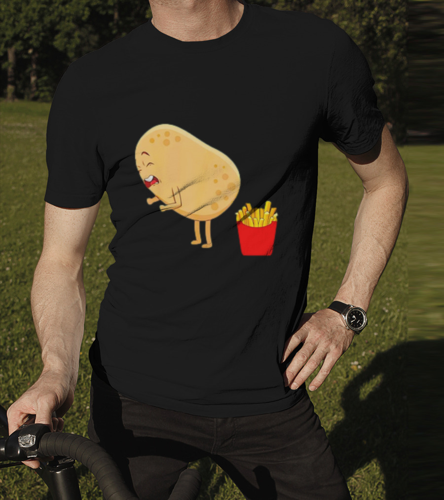 Potato Poops Fries Funny Cartoon T-Shirt