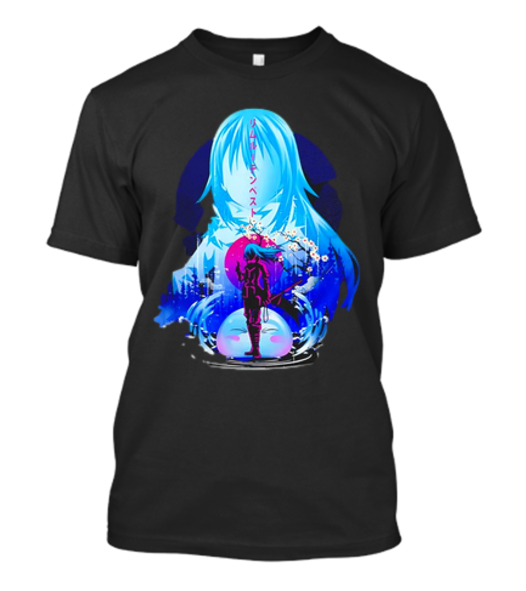 That Time I Got Reincarnated As A Slime Manga Character Silhouette Fantasy Scene T-Shirt