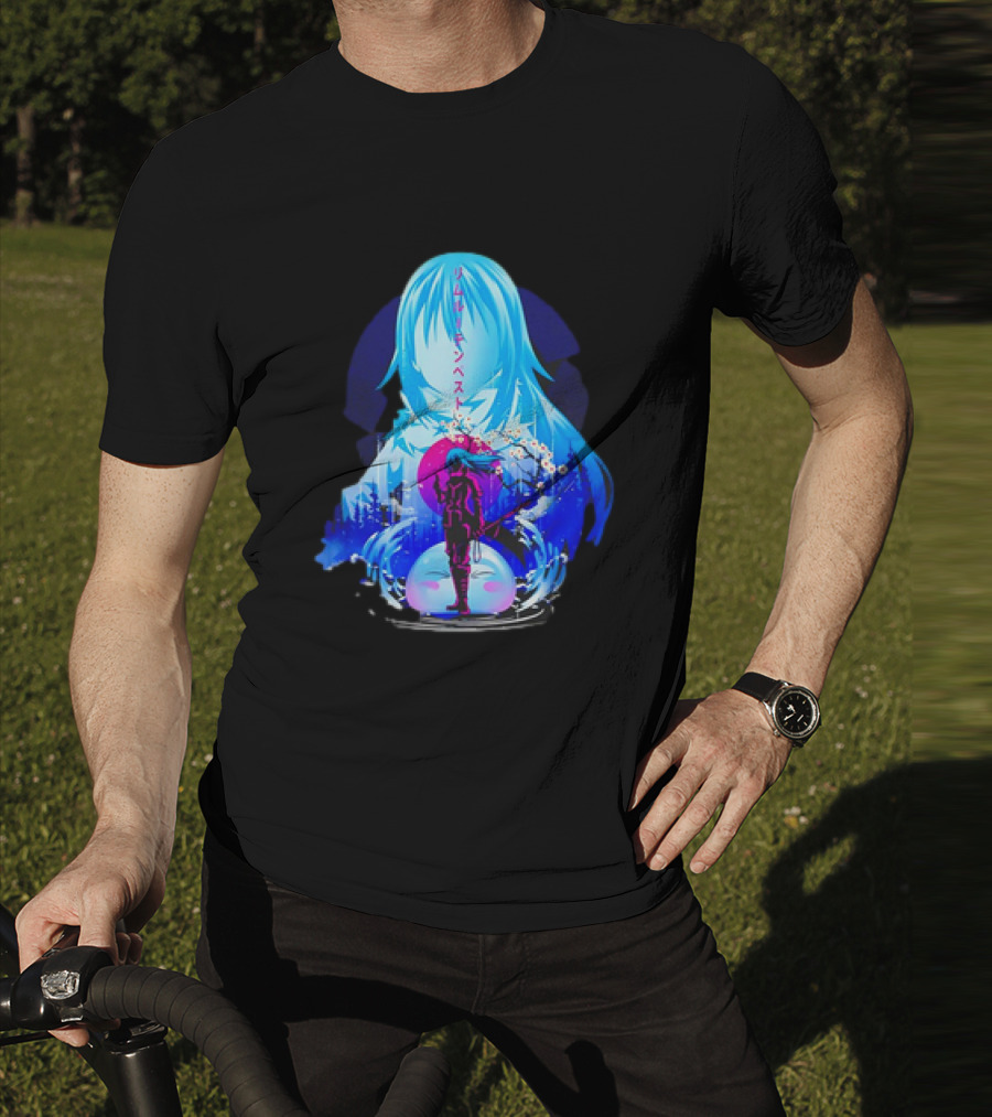 That Time I Got Reincarnated As A Slime Manga Character Silhouette Fantasy Scene T-Shirt