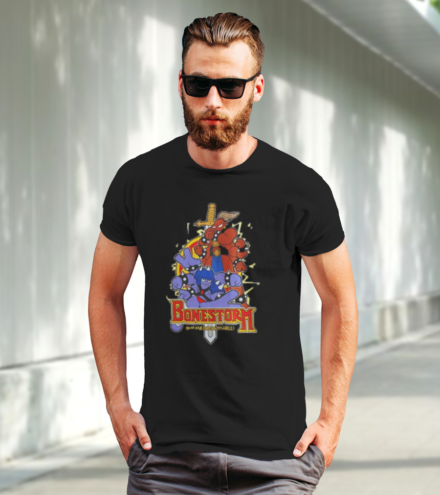 Bonestorm Buy Me Or Go To Hell Sword-Wielding Monsters Action T-Shirt