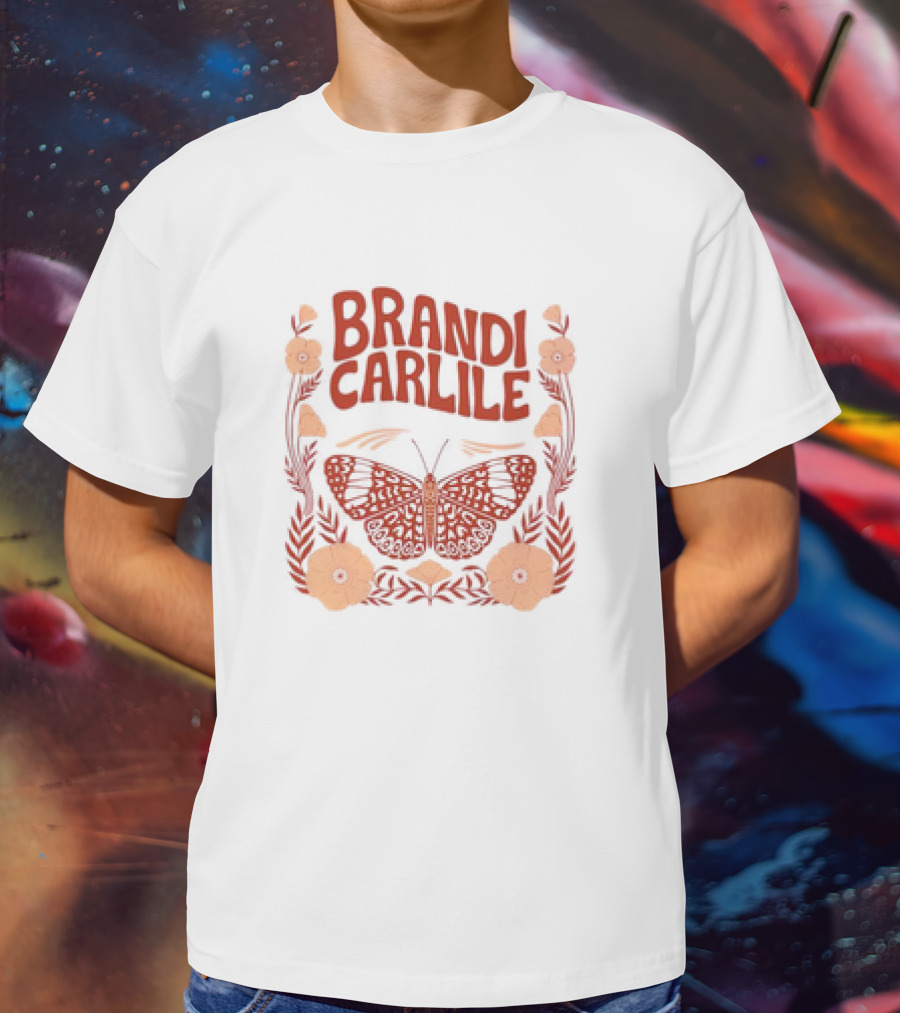 Brandi Carlile Butterfly Floral T-Shirt