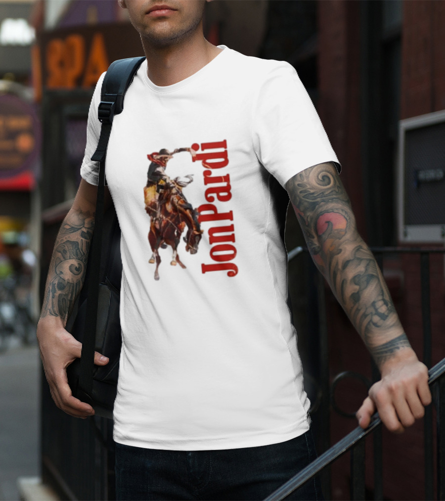 Jon Pardi Cowboy Riding Bronco Wild West T-Shirt