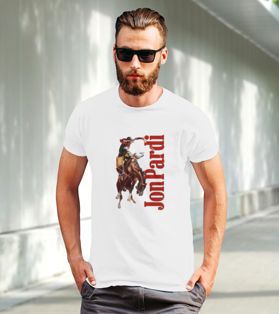 Jon Pardi Cowboy Riding Bronco Wild West T-Shirt