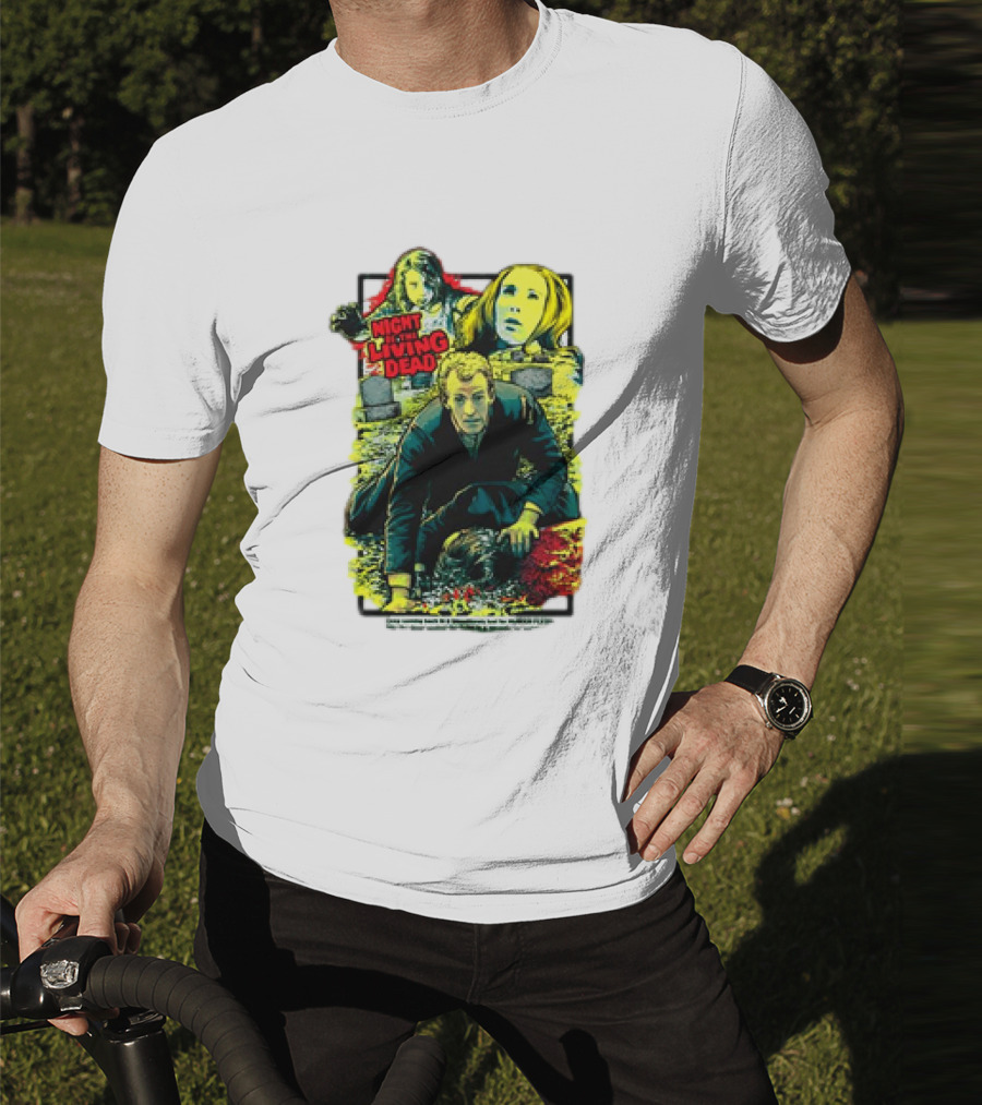 Night Of The Living Dead Classic Horror Scene With Surrounded By Death Faces T-Shirt