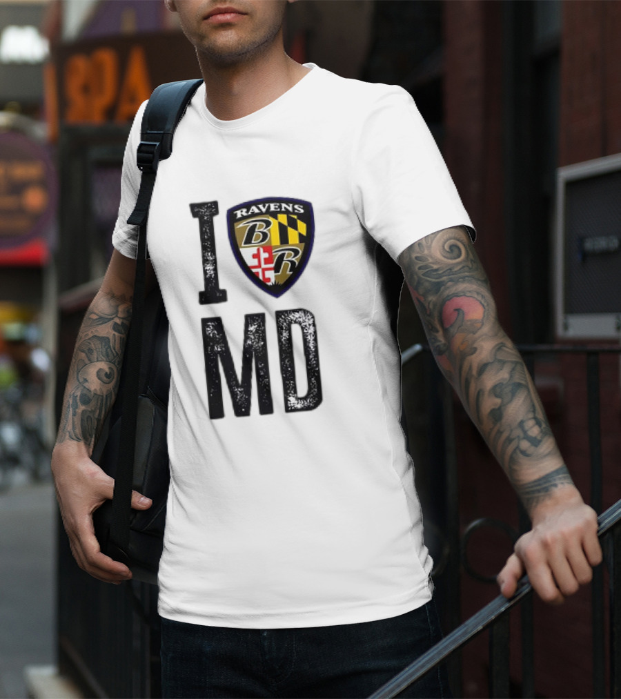 I Ravens Shield MD Baltimore Original T-Shirt