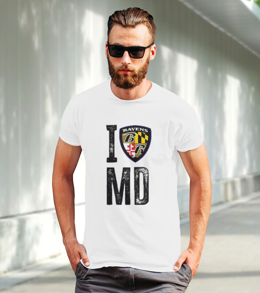 I Ravens Shield MD Baltimore Original T-Shirt