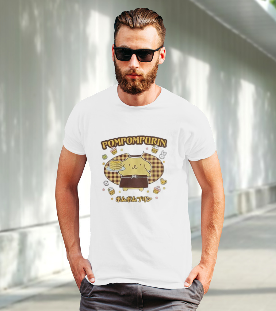 Pompompurin Sweet Pancake Delight With Cute Desserts T-Shirt