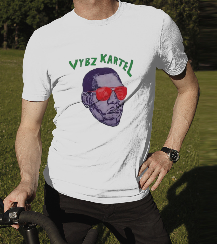 Vybz Kartel Head Red Sunglasses T-Shirt