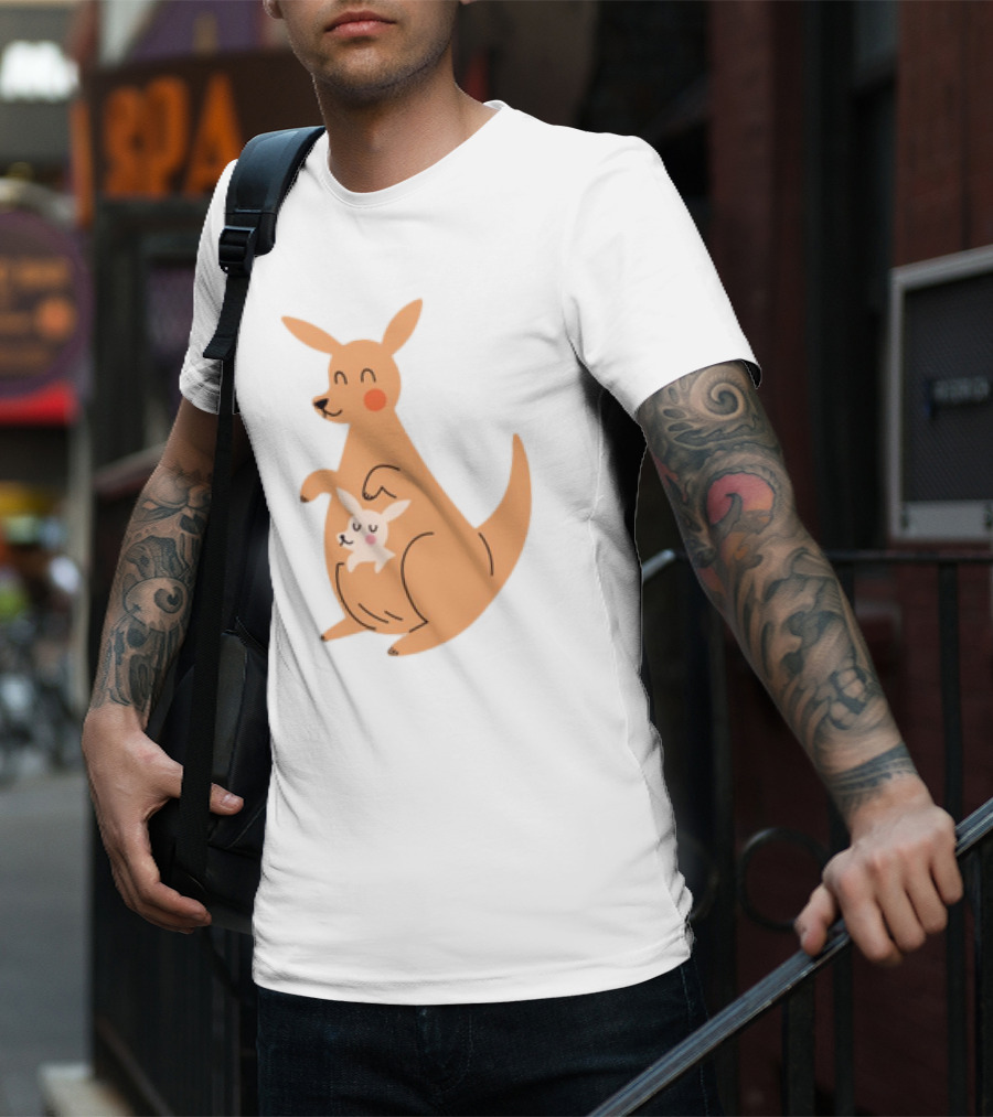 Mothers Day Kangaroos Cute Joey And Mum T-Shirt