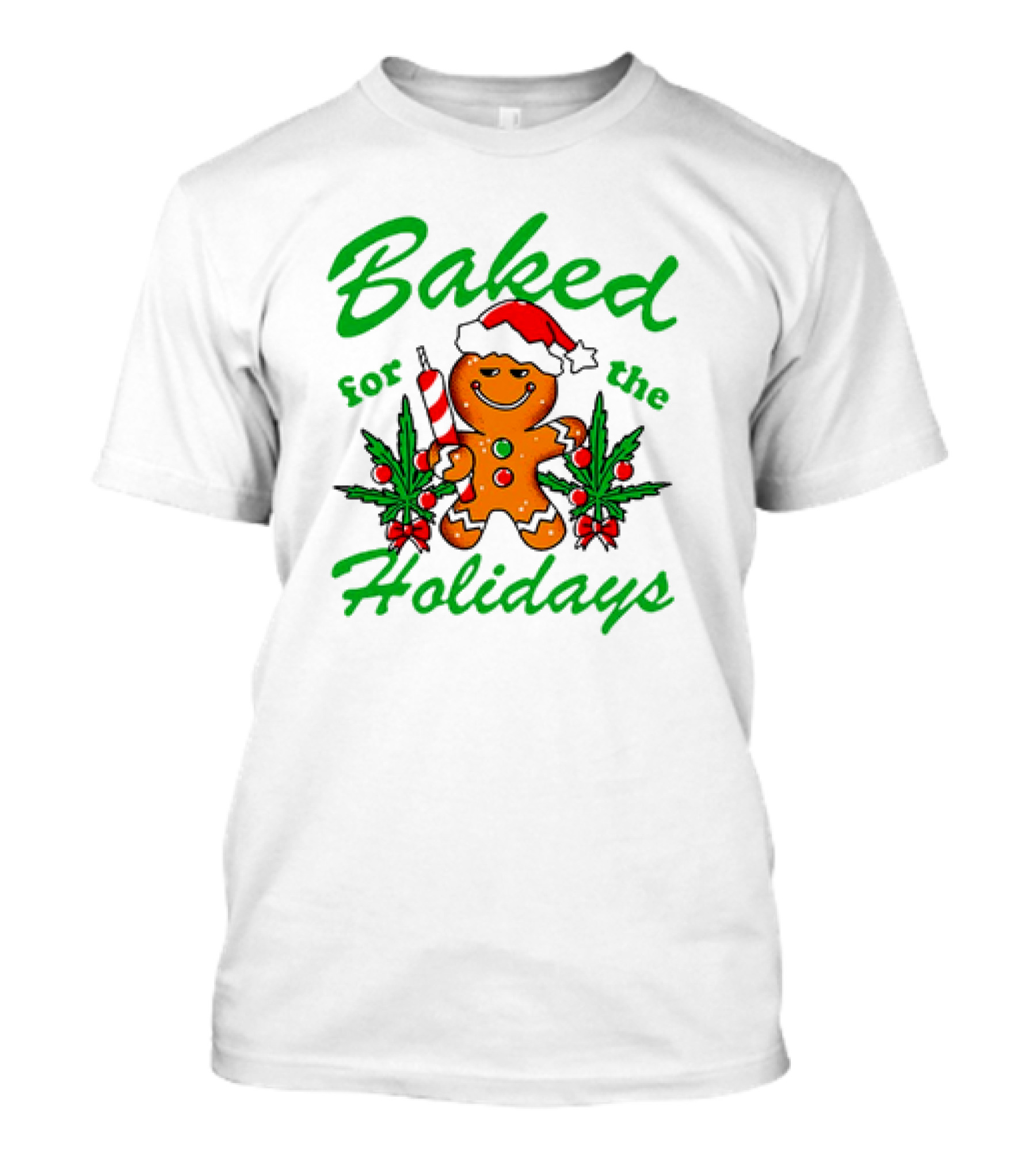 Baked For The Holidays Gingerbread Christmas Santa Hat T-Shirt