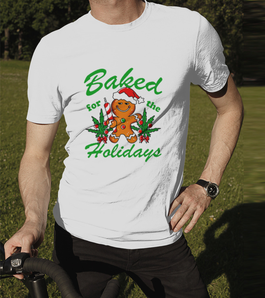 Baked For The Holidays Gingerbread Christmas Santa Hat T-Shirt