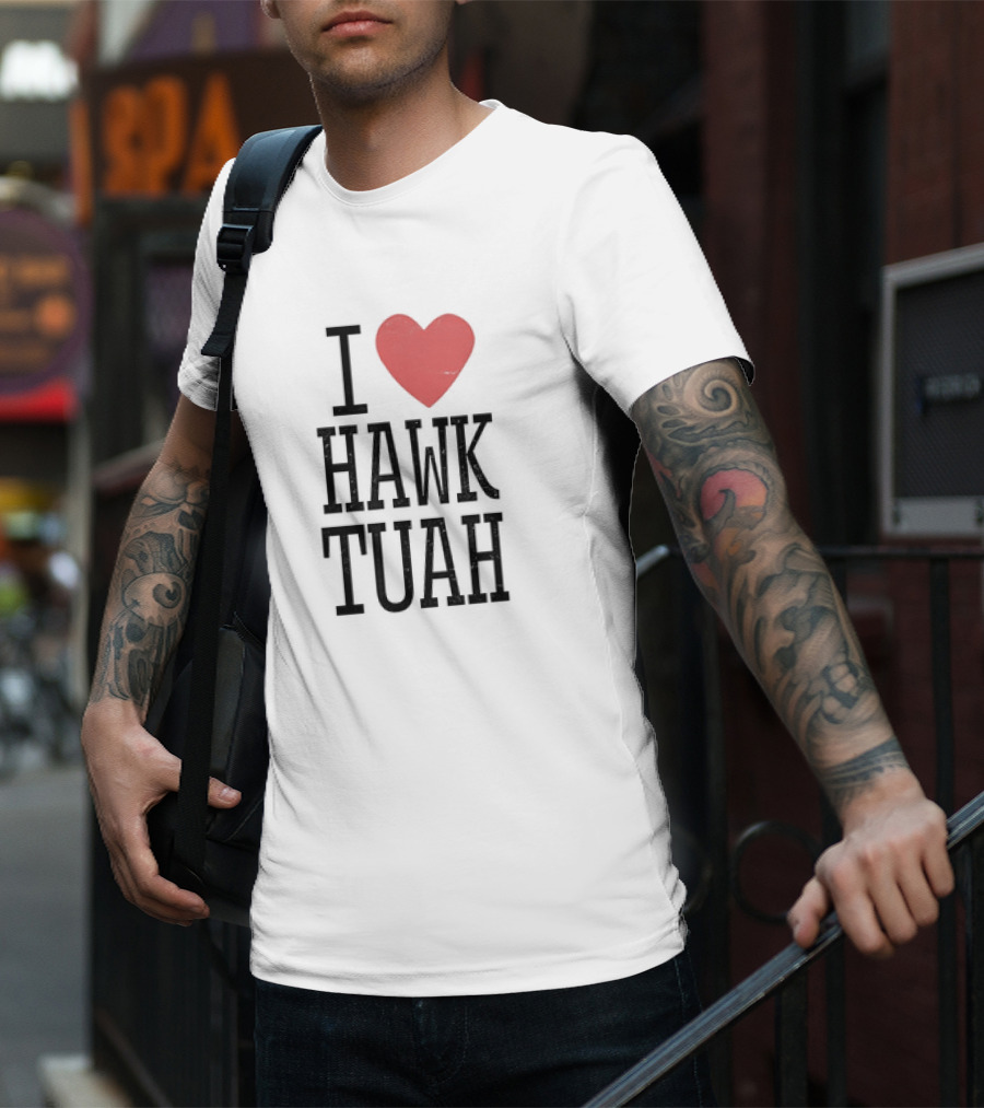 I Heart Hawk Tuah Guy Spit Joke Wet That Thang T-Shirt