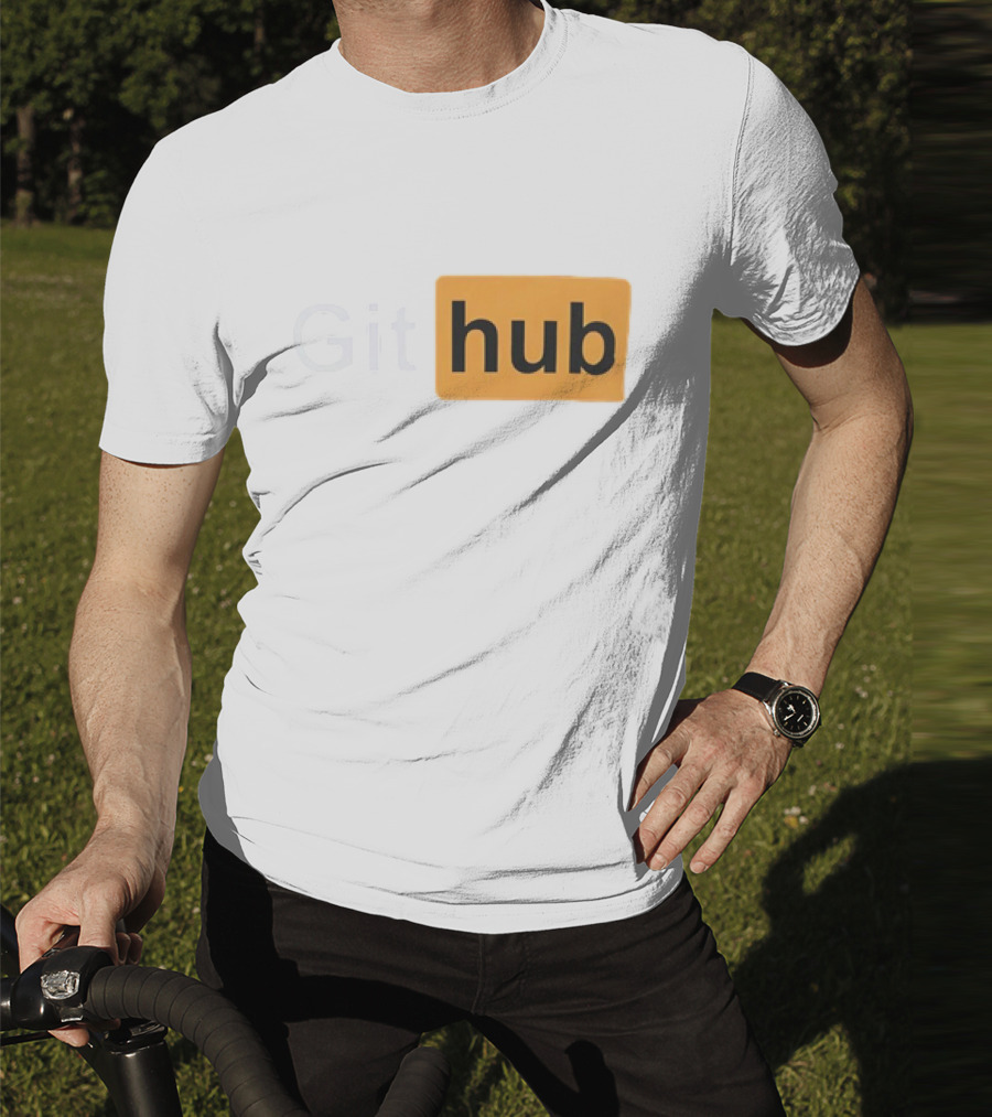 Git Hub Text With Yellow Highlight T-Shirt