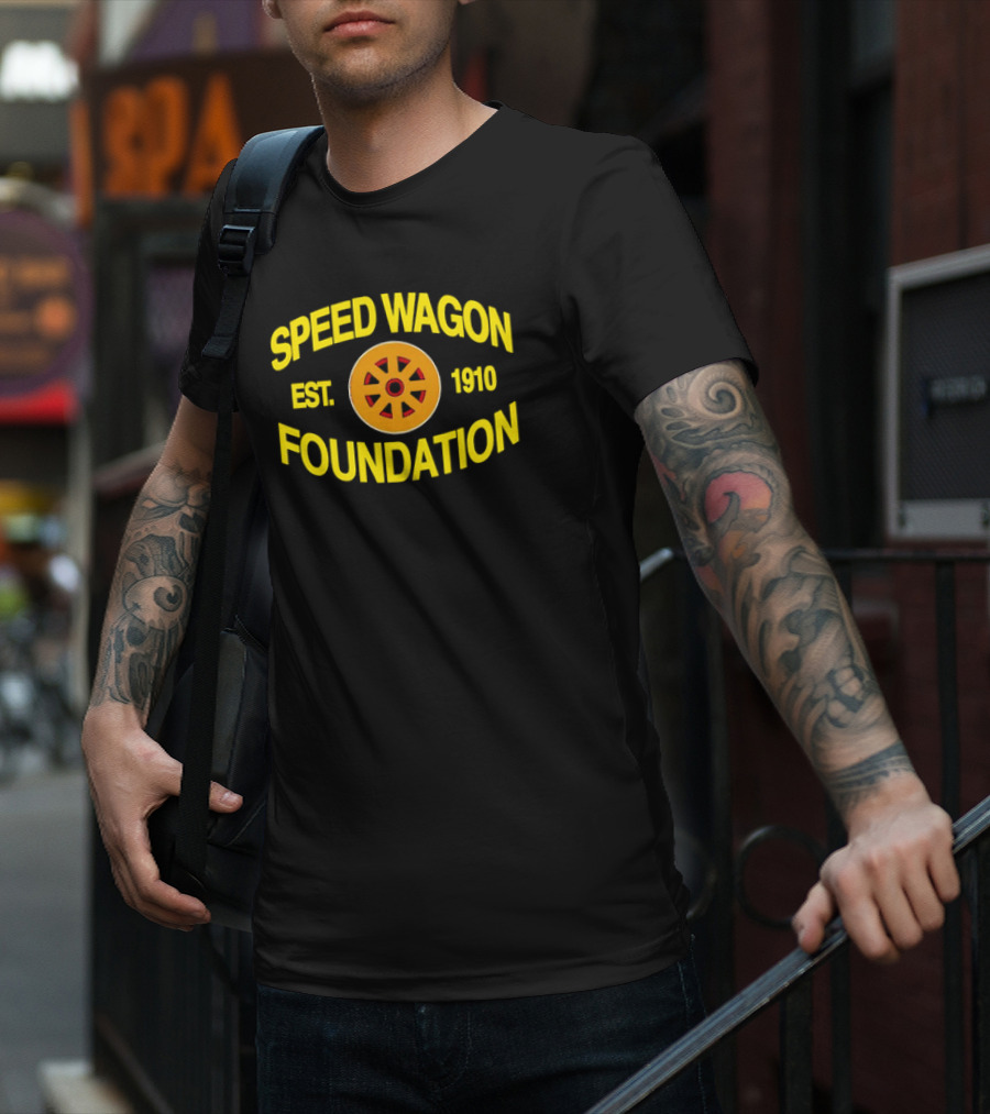 Speed Wagon Foundation Est 1910 Emblem With Wheel T-Shirt