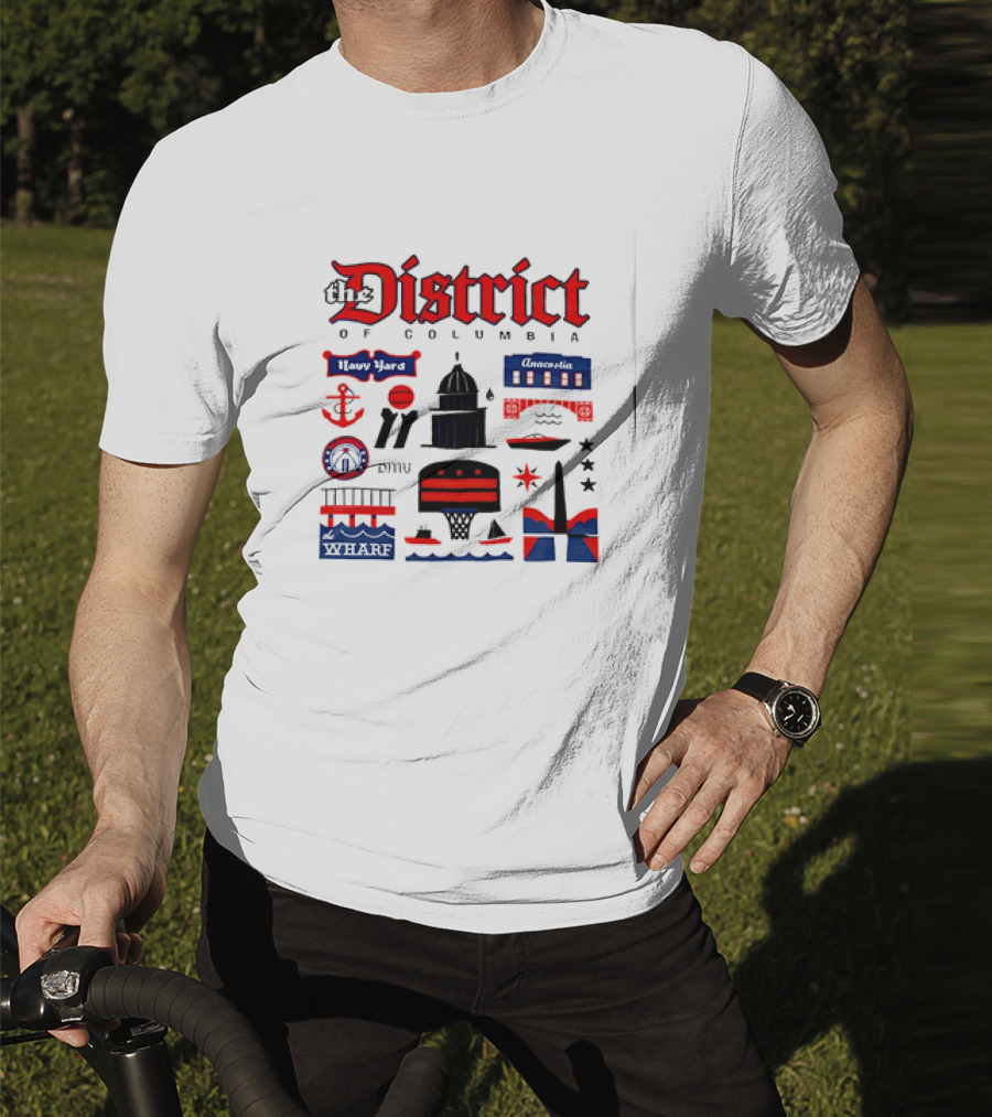 The District Of Columbia Navy Yard Anacostia Wharf Symbols T-Shirt