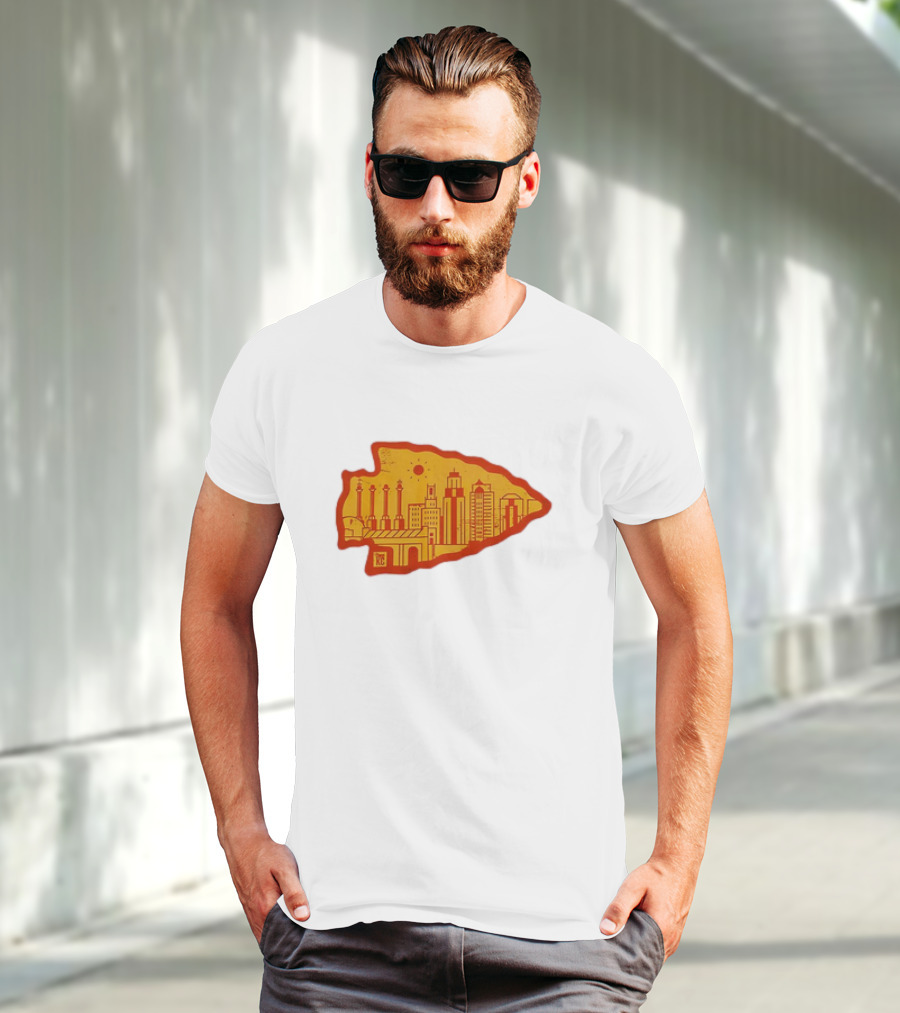 Arrowhead KC Kansas City Skyline T-Shirt