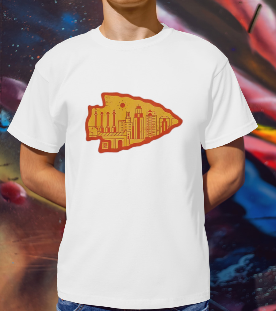 Arrowhead KC Kansas City Skyline T-Shirt