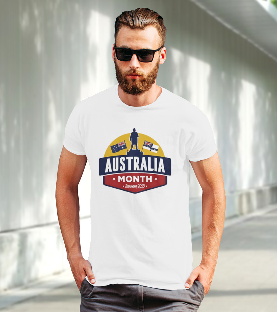 Australia Month Celebration January 2025 With Flags T-Shirt
