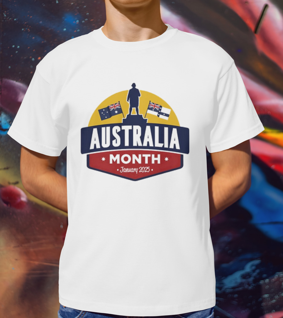 Australia Month Celebration January 2025 With Flags T-Shirt