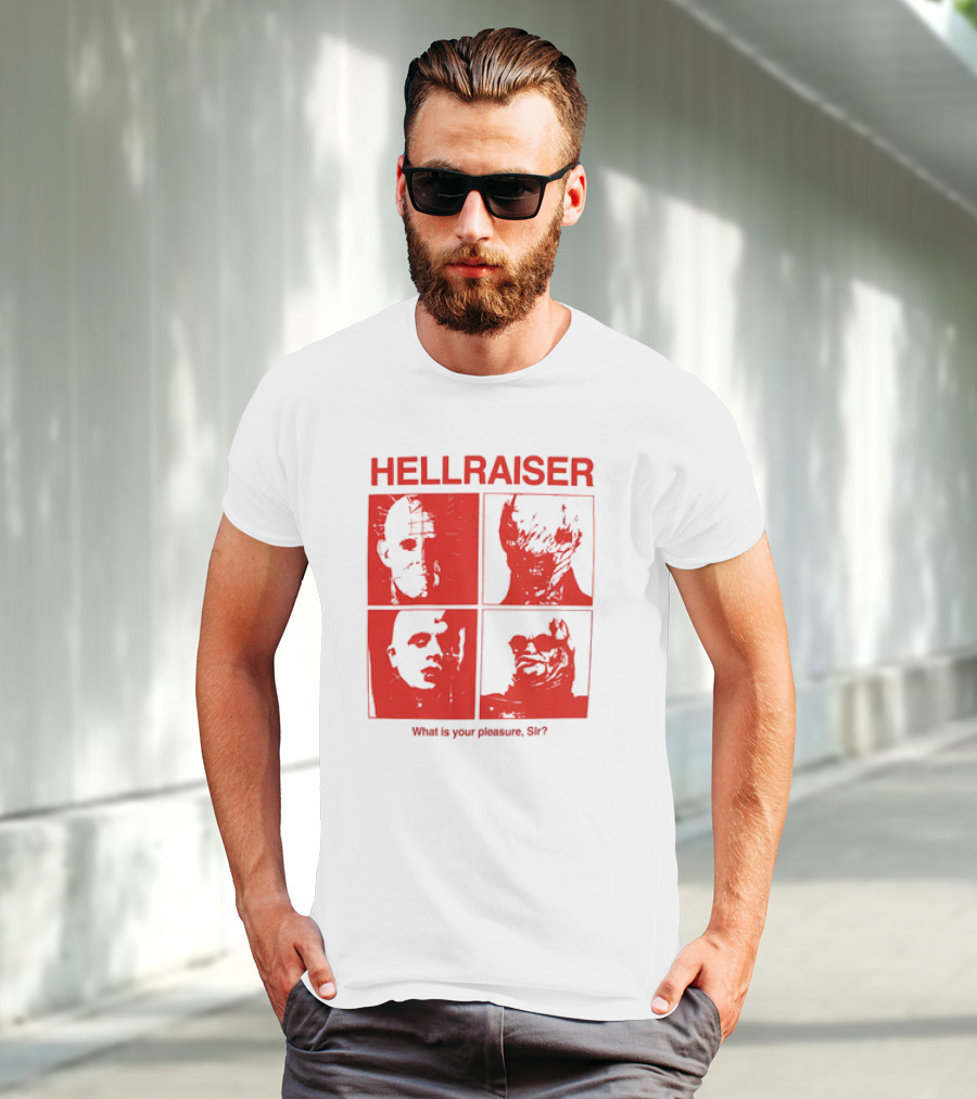 Hellraiser What Is Your Pleasure Sir Iconic Horror Faces Red T-Shirt