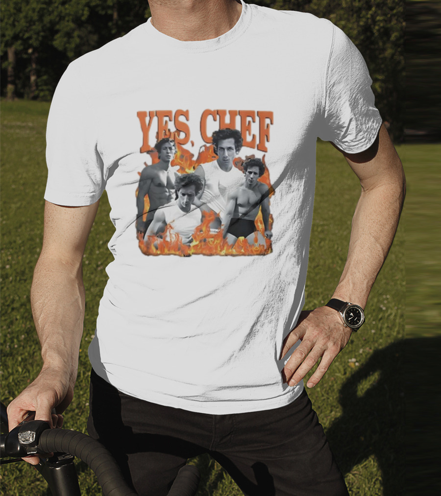 Yes Chef Jeremy Allen White Fire Montage T-Shirt