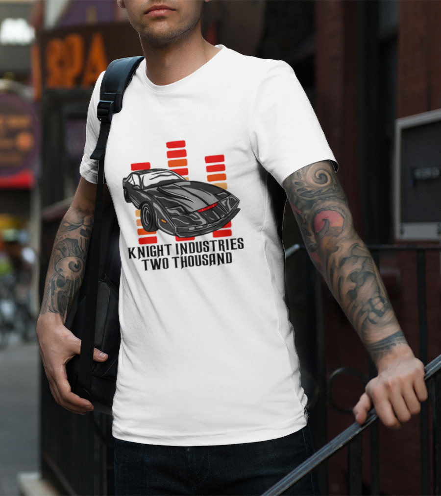Knight Industries Two Thousand Iconic Car With Red Bar Elements T-Shirt