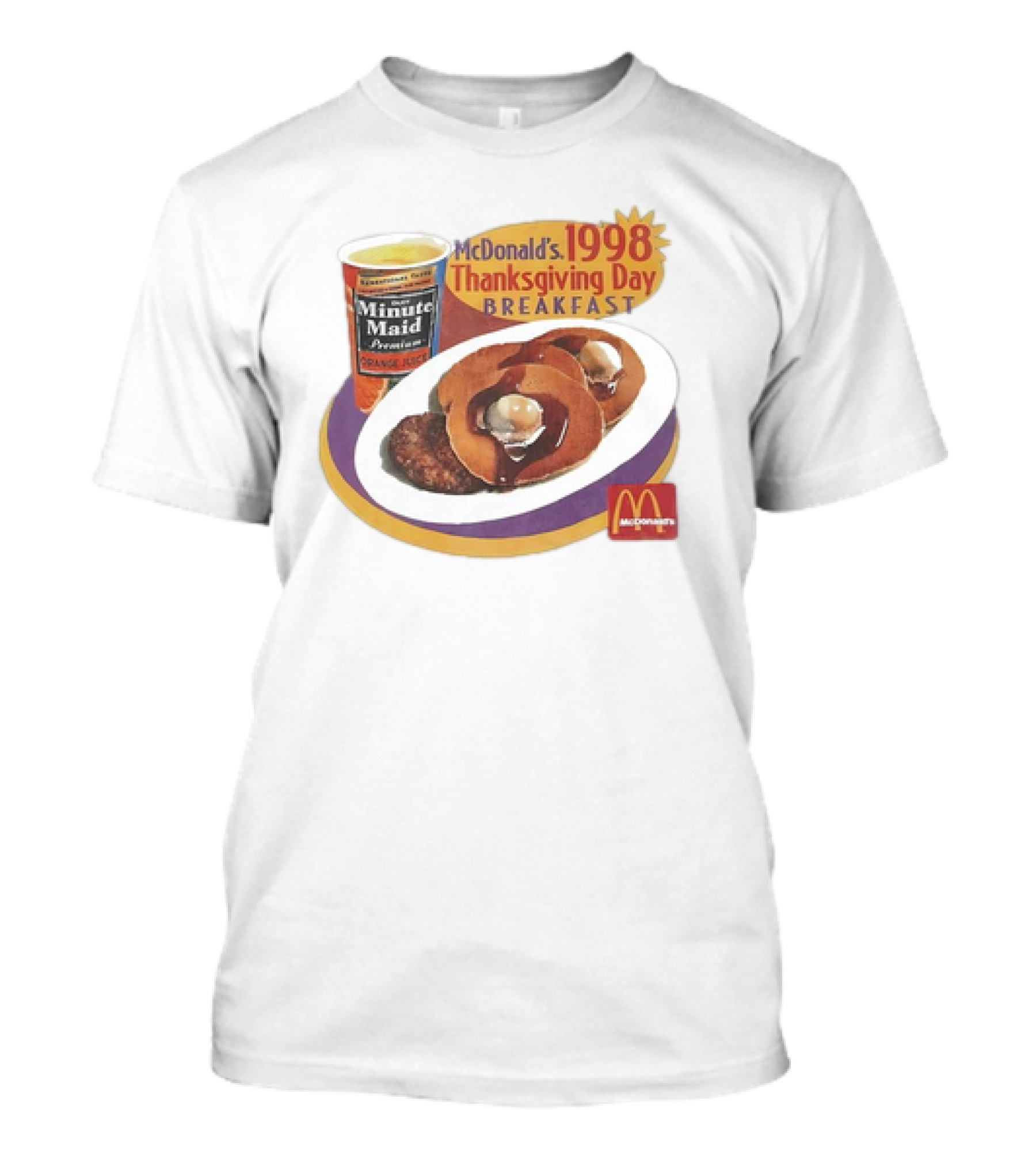 Minute Maid Orange Juice McDonald’s 1998 Thanksgiving Day Breakfast With Pancakes T-Shirt