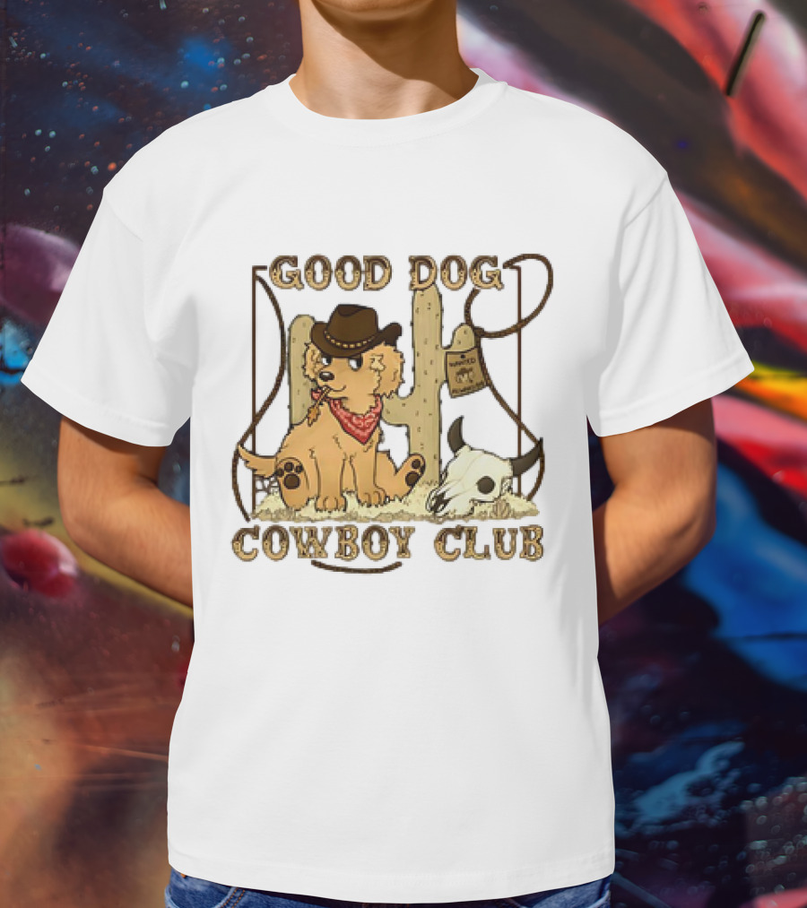 Good Dog Cowboy Club Cactus And Skull T-Shirt