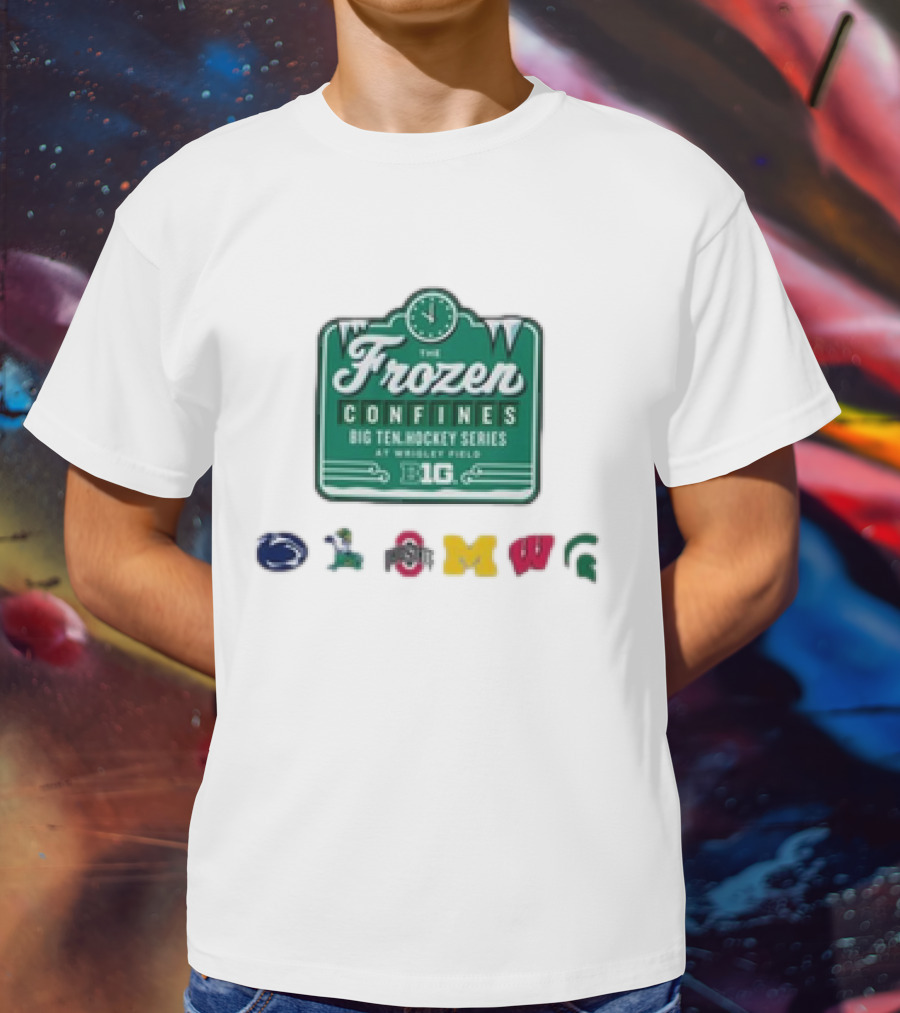 The Frozen Confines Big Ten Hockey Series At Wrigley Field 2025 Penn State Notre Dame Ohio State Michigan Wisconsin Michigan State T-Shirt