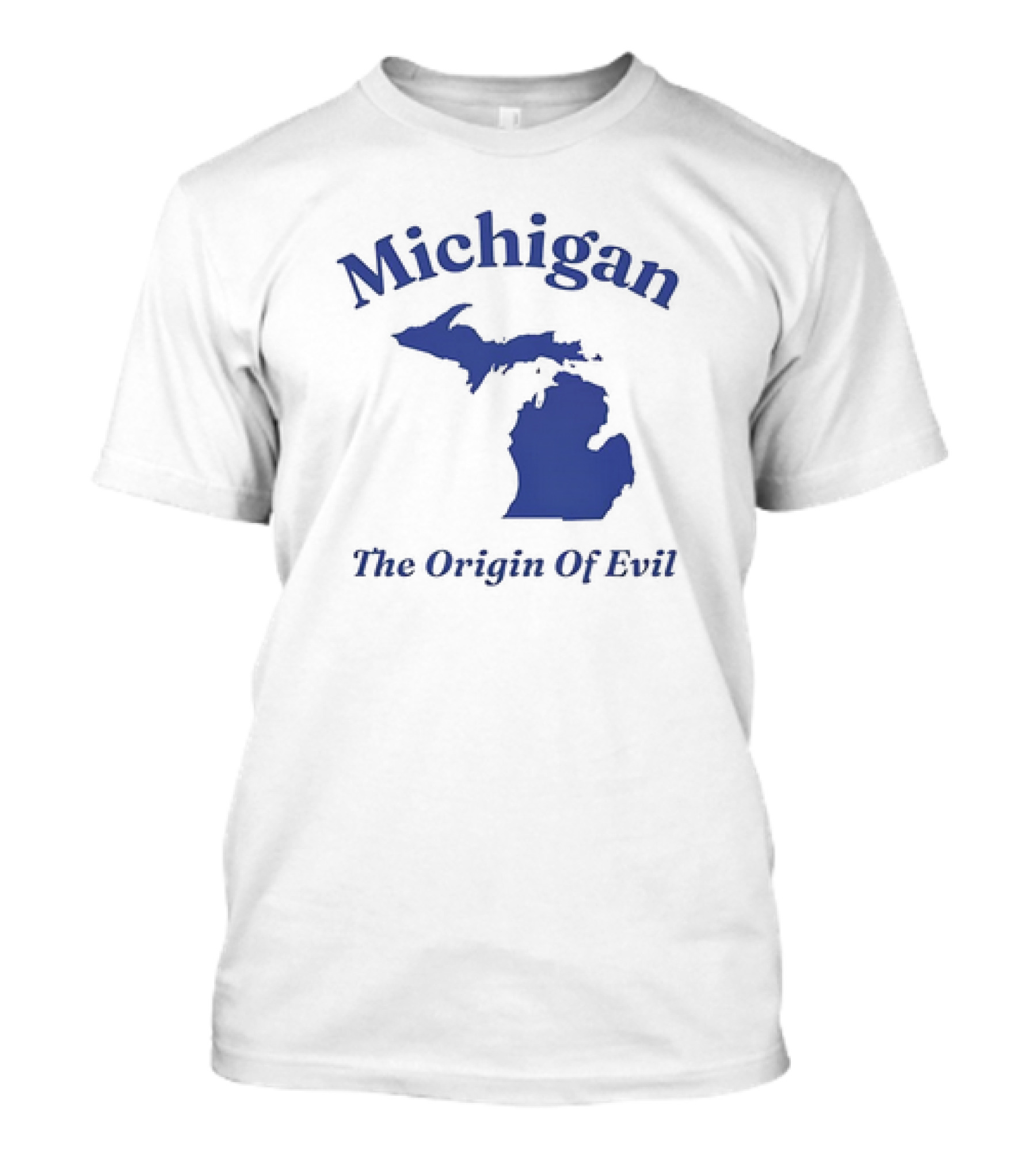 Michigan The Origin Of Evil Map T-Shirt