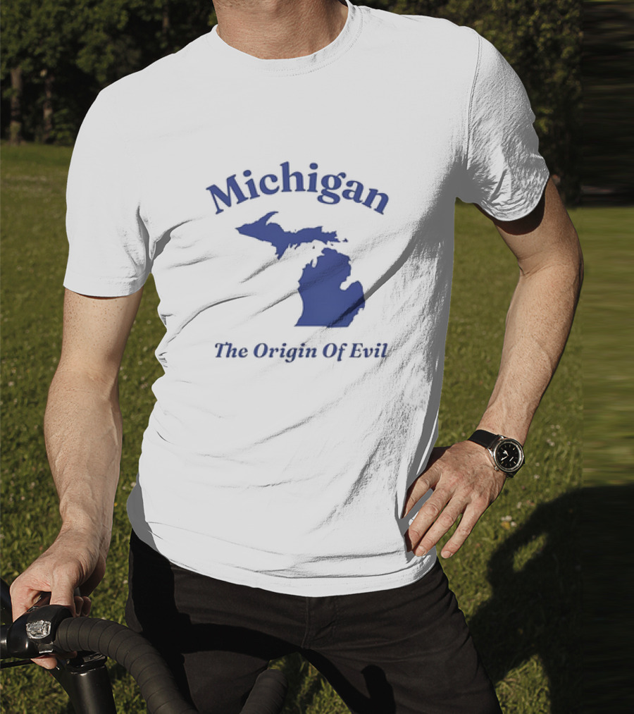 Michigan The Origin Of Evil Map T-Shirt