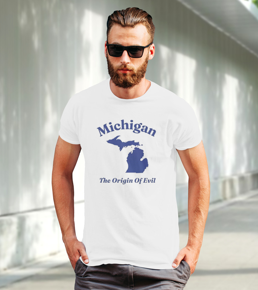 Michigan The Origin Of Evil Map T-Shirt