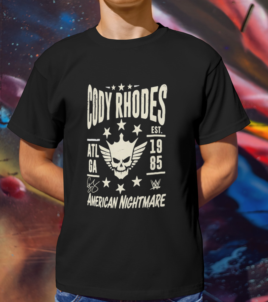 Cody Rhodes American Nightmare Est 1985 ATL GA WWE Signature T-Shirt