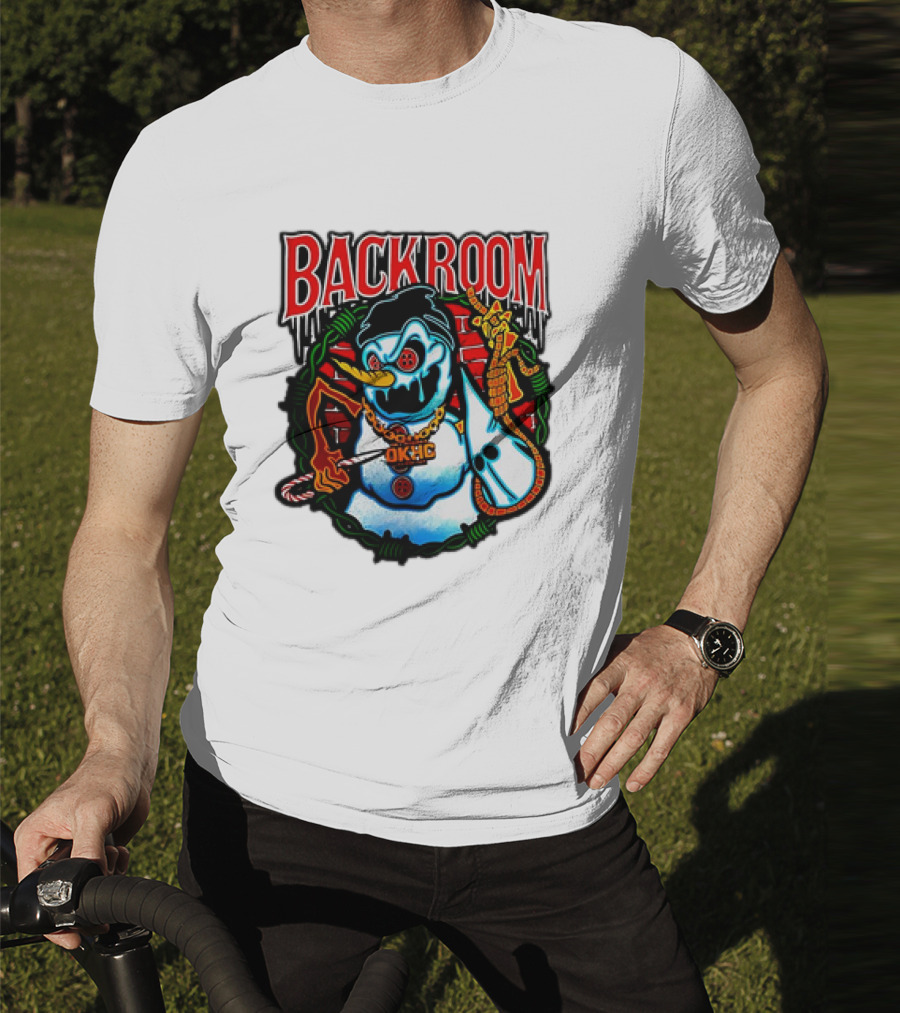 Backroom OKHC Hardcore Snowman Holiday T-Shirt