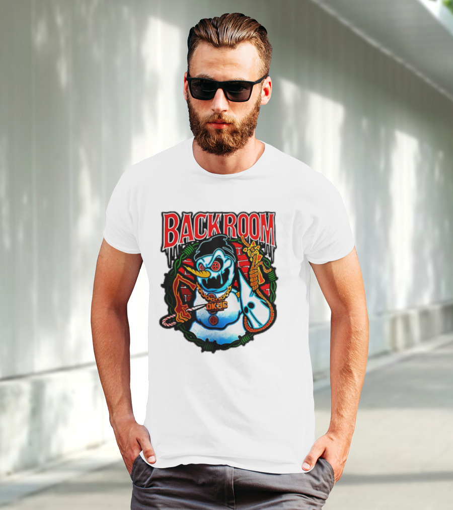 Backroom OKHC Hardcore Snowman Holiday T-Shirt