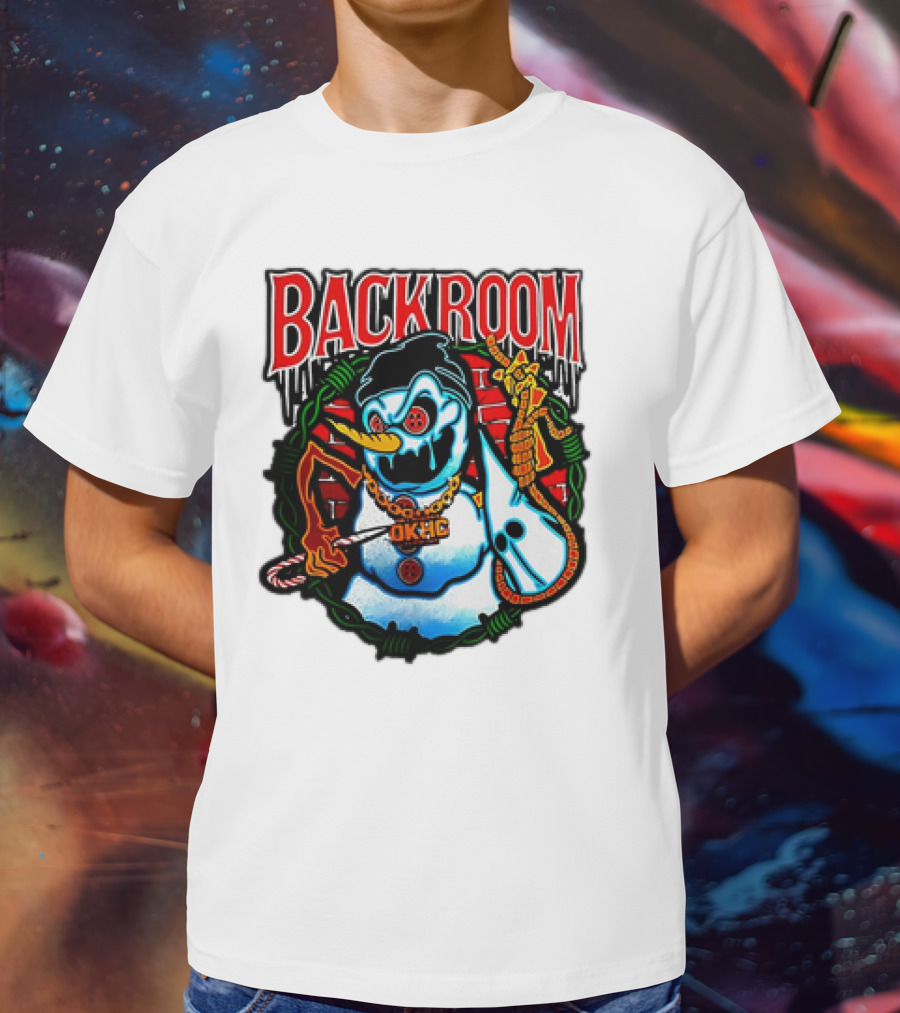 Backroom OKHC Hardcore Snowman Holiday T-Shirt