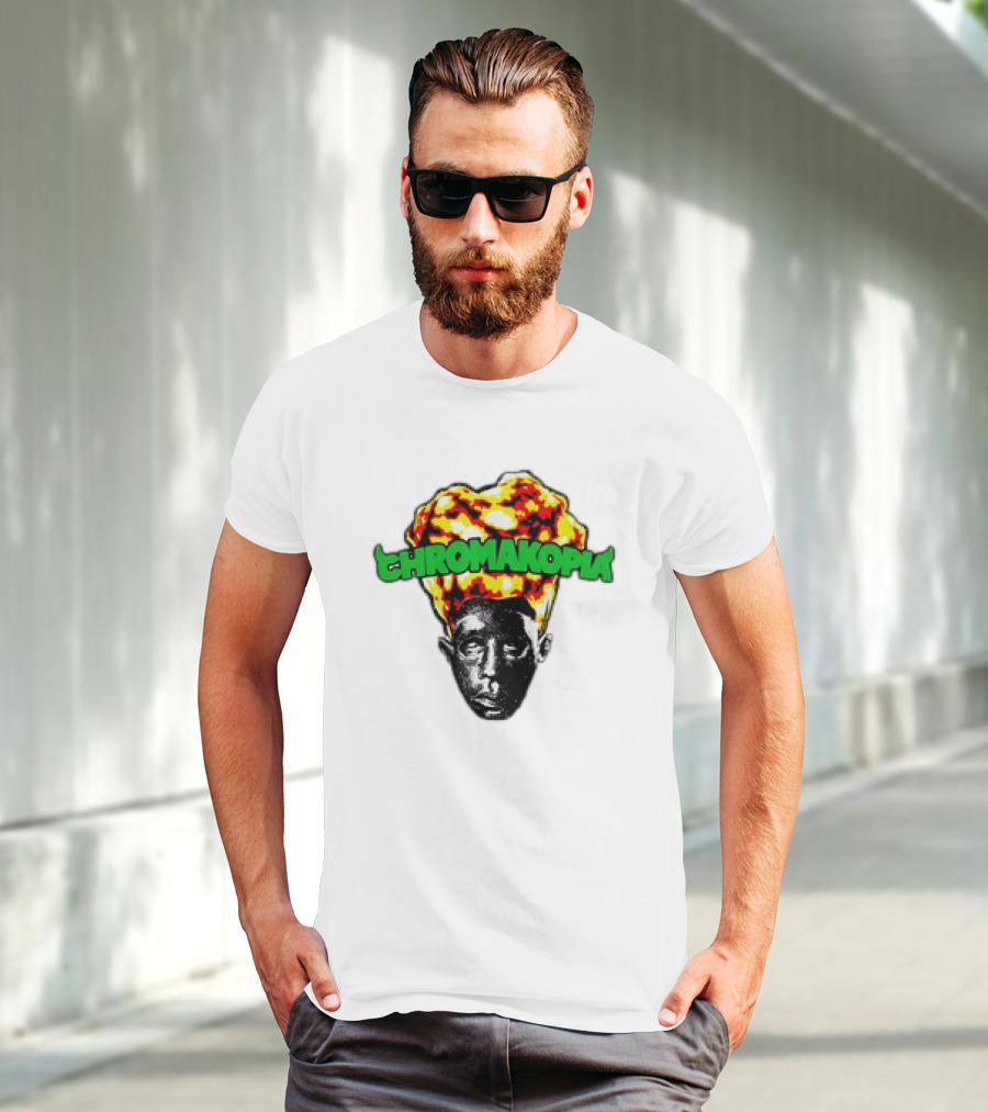 Chromakopia Flaming Head Abstract T-Shirt