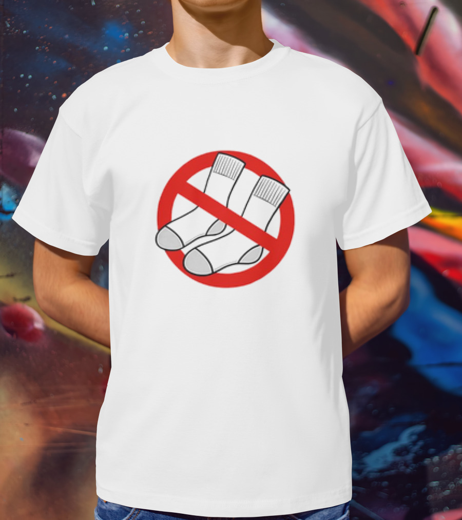 No Socks Symbol Keine Socken T-Shirt