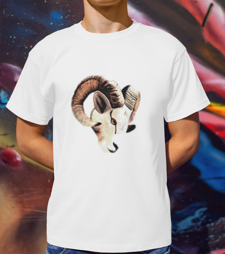 Los Angeles Rams Goat Cutout Animal T-Shirt