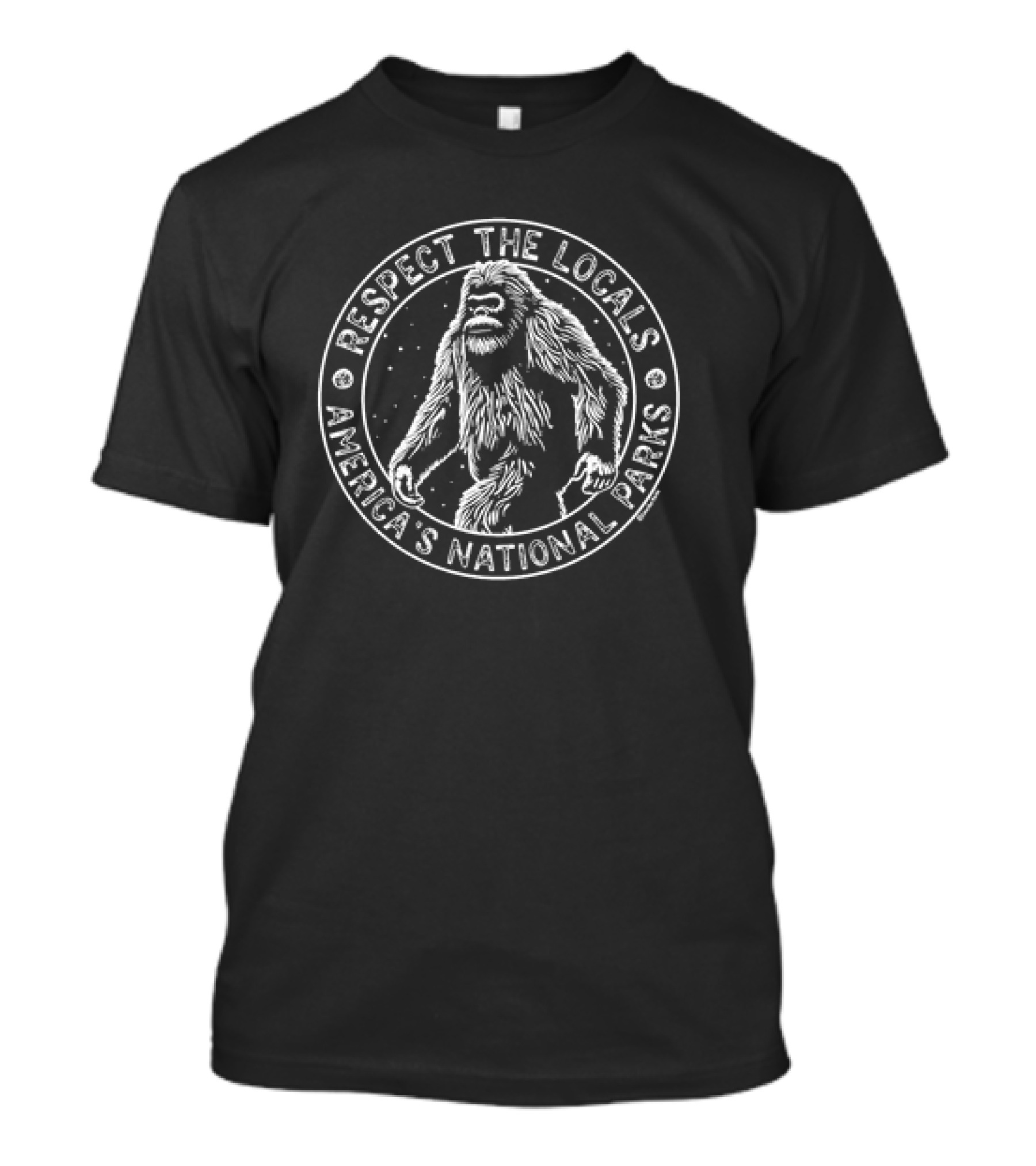 Respect The Locals Bigfoot America's National Parks T-Shirt