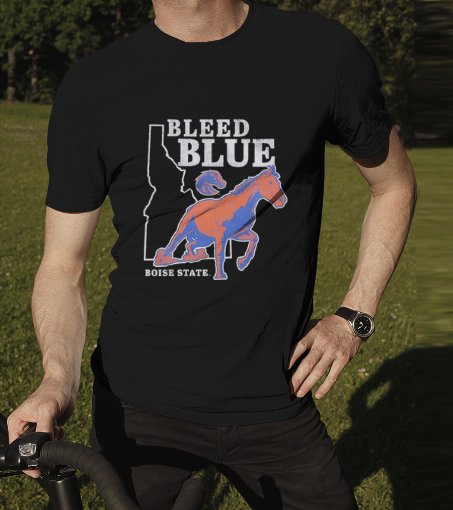 Bleed Blue Boise State Broncos Vintage Logo Idaho T-Shirt