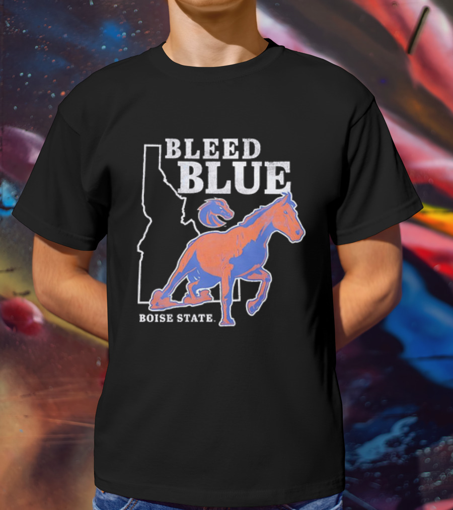 Bleed Blue Boise State Broncos Vintage Logo Idaho T-Shirt