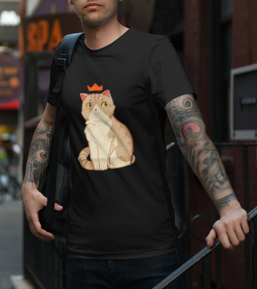 Good Times Cat With Orange Crown T-Shirt