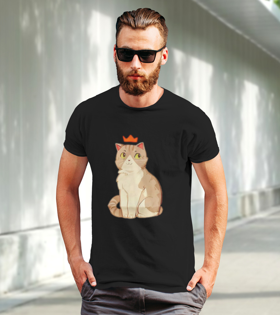 Good Times Cat With Orange Crown T-Shirt