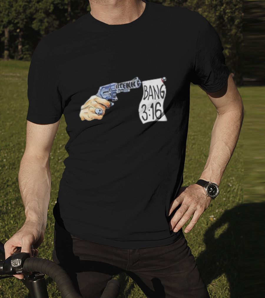Bang 3 16 Off The Rope Gun Cartoon T-Shirt