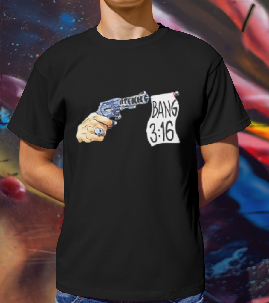 Bang 3 16 Off The Rope Gun Cartoon T-Shirt
